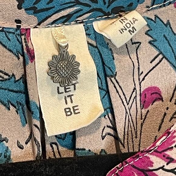 Let it Be Floral Print Sleeveless Blouse Top - size Medium - Picture 4 of 5